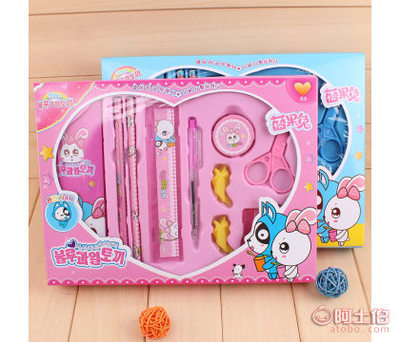2016新款藍果兔圓珠筆筆袋組合文具套裝 創意與實用的完美結合